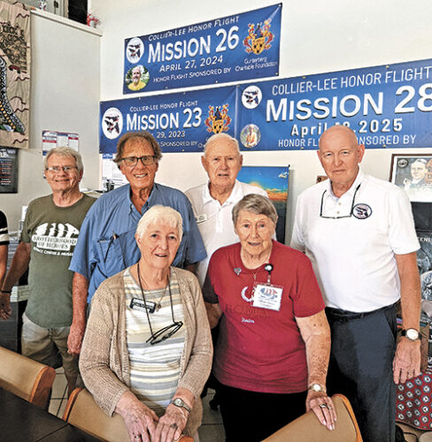 Honor Flight banners at the museum